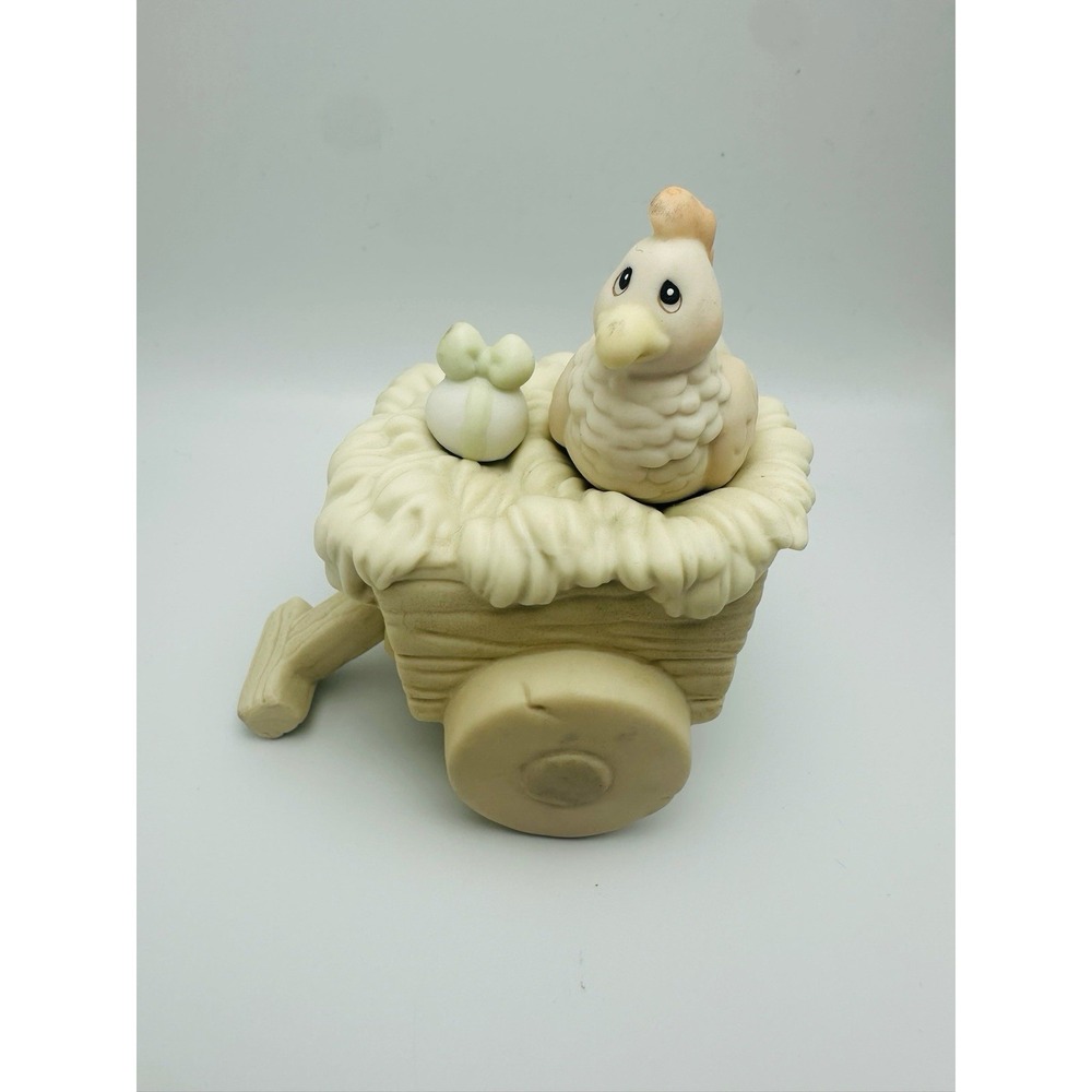 Precious Moments 528072 Enesco Nativity Cart 1994 Porcelain Animal Figurine